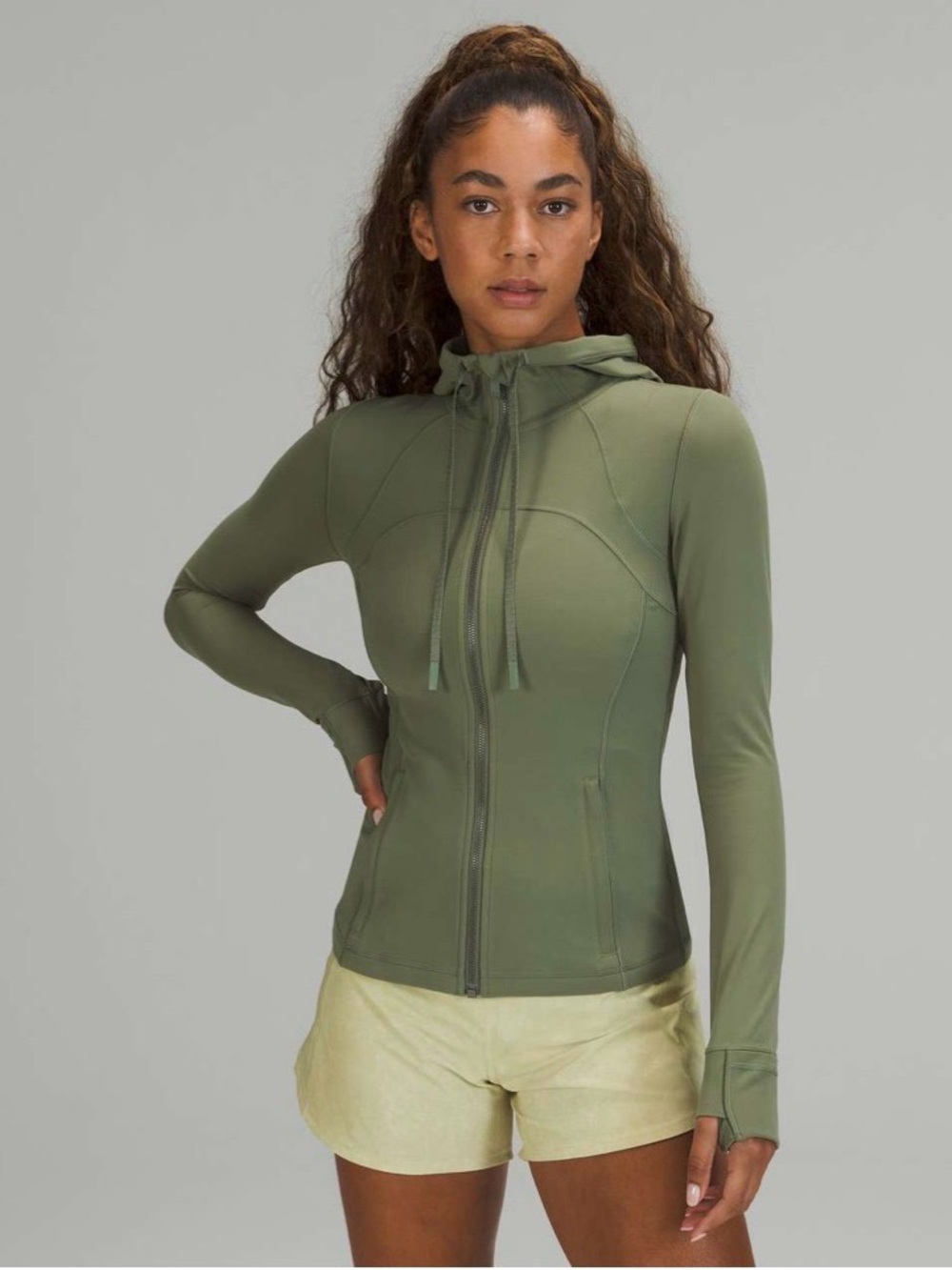 Lululemon Hooded Define Jacket *Nulu - Green Twill